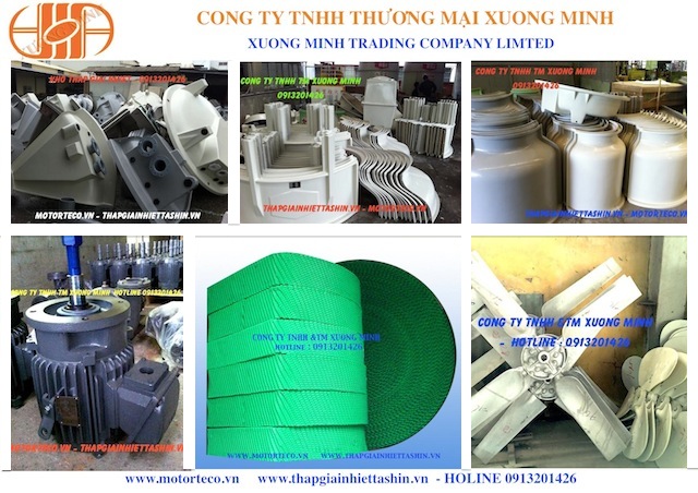 Xương Minh nhận bảo dưỡng, bảo trì, thay thế linh kiện, phụ kiện tháp giải nhiệt,
