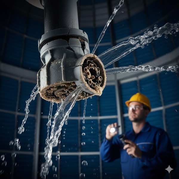 Lỗ phun bị tắc do cặn bẩn cần thay thế đầu phun