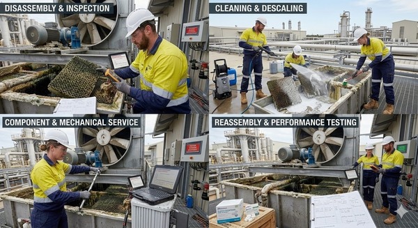 Hướng dẫn quy trình bảo dưỡng tháp giải nhiệt chi tiết