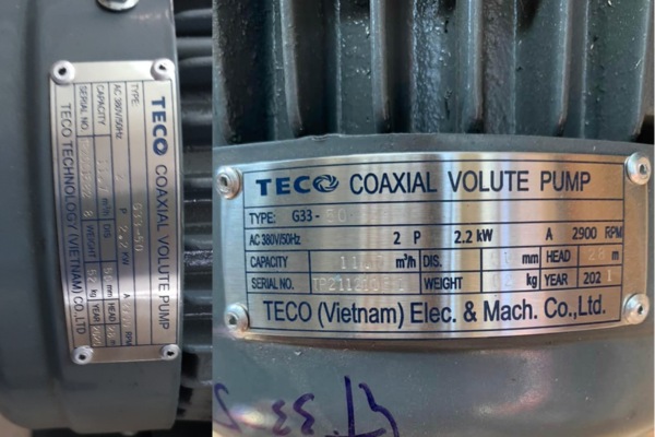 Máy bơm nước hiệu Teco