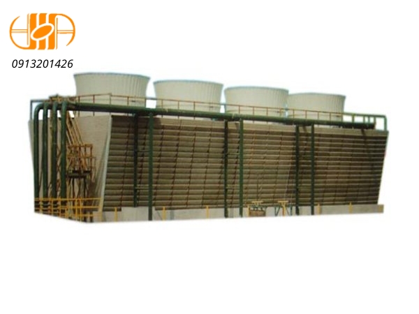 Tháp hoạt động theo nguyên lý trao đổi nhiệt giữa nước và không khí theo chiều ngược dòng