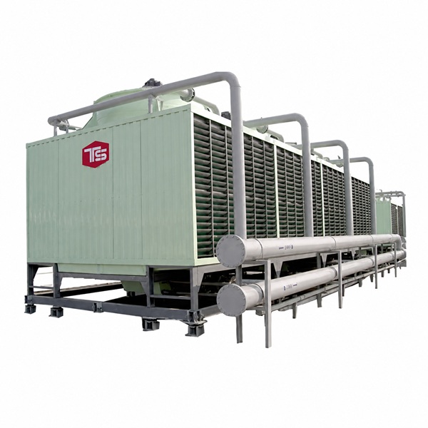 Hình ảnh thực tế của một hệ thống tháp giải nhiệt hở công nghiệp quy mô lớn