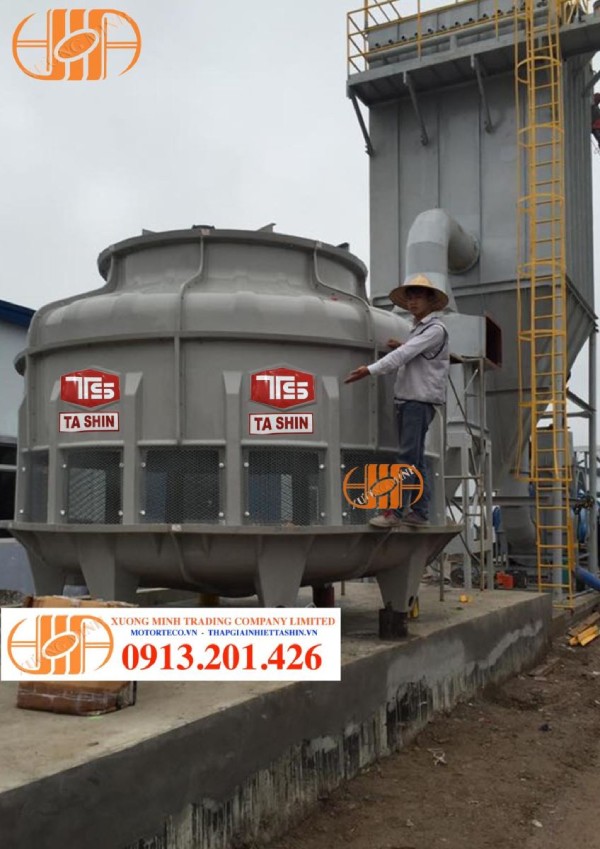 Tháp giải nhiệt 175RT có thiết kế tròn đều xung quanh